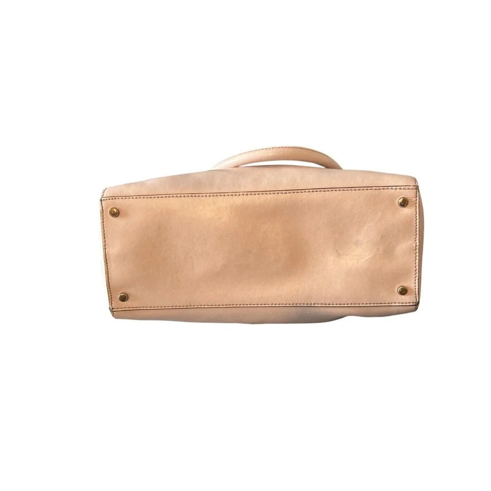 Kate Spade Bow Tote Light Pink‎ Saffiano Leather Bag Beige Interior Large